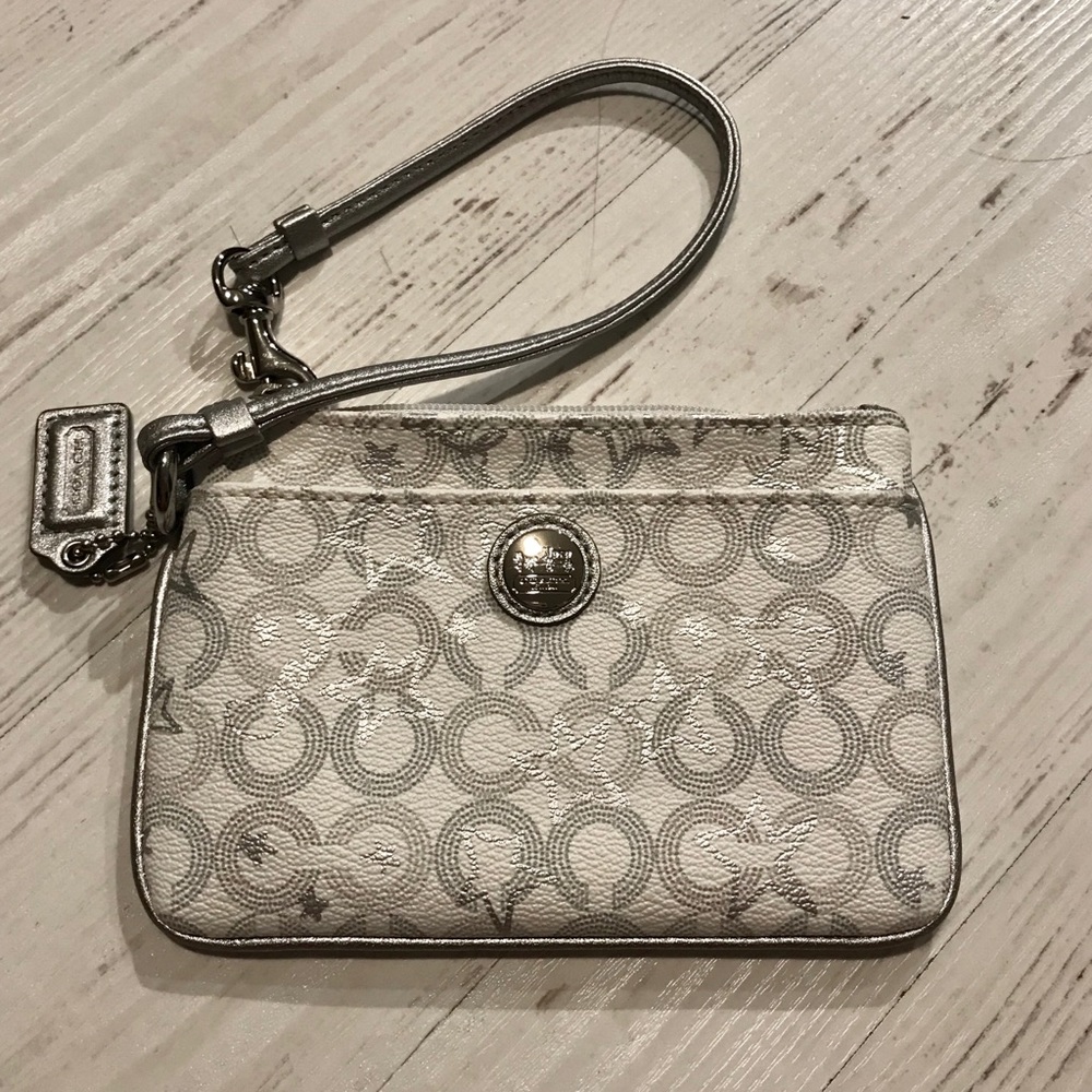 COACH leather wristlet